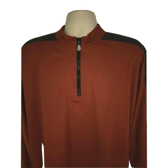 PRANA Mens Athletic 1/4 Zip Pullover Shirt XL Colorblock Stretch Logo USA Unisex - Picture 7 of 11